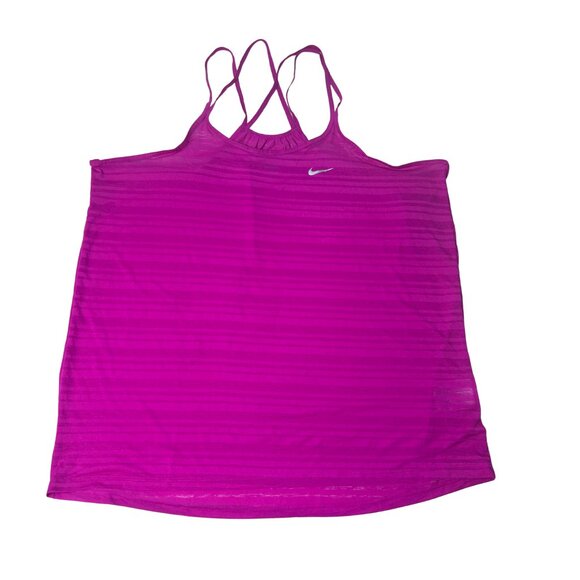 Nike Strappy Dri-Fit Tank Top – Fuchsia | Size L - Picture 1 of 3